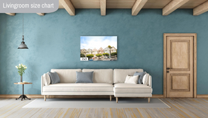 San Francisco Painted Ladies Victorian houses Golden Gate Bridge Northern California Canvas Print Cityscape Landmark wall art decor home
