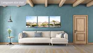 San Francisco Painted Ladies Victorian houses Golden Gate Bridge Northern California Canvas Print Cityscape Landmark wall art decor home
