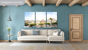 San Francisco Painted Ladies Victorian houses Golden Gate Bridge Northern California Canvas Print Cityscape Landmark wall art decor home