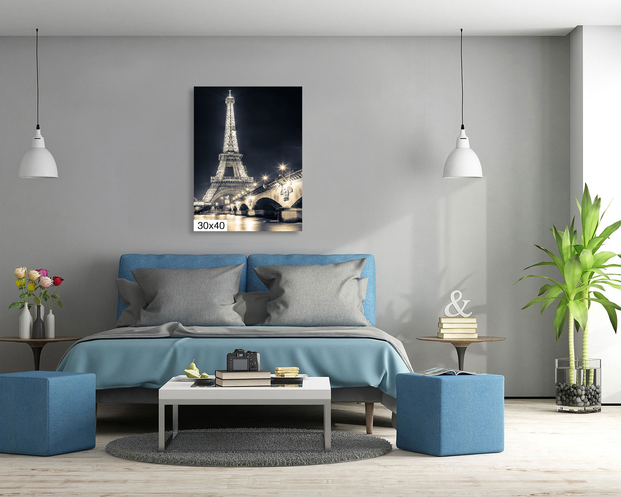 Eiffel Tower Blue