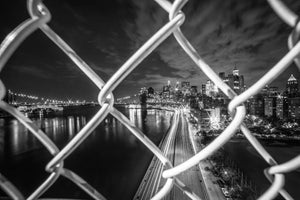 New York City Skyline through the Fence