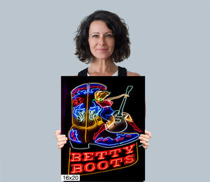 Honky Tonk Sign Betty Boots